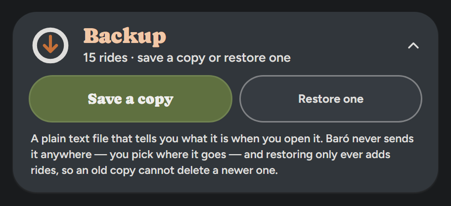 Backup at night